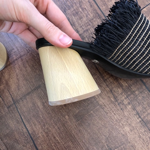 Proenza Schouler Wood Fringe Sandals Heels 7.5 - Picture 5 of 10